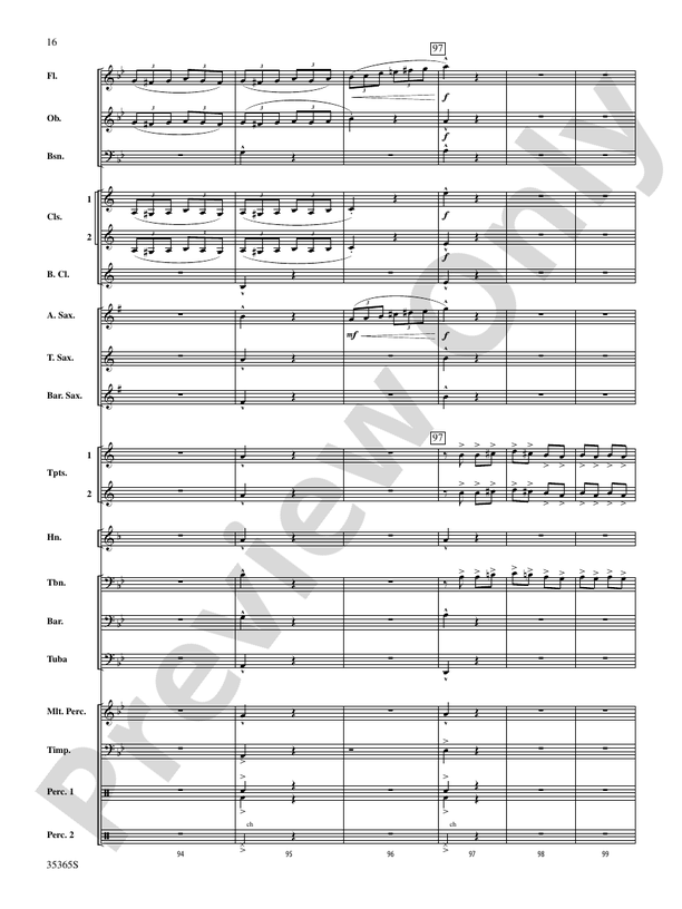 Ritual Fire Dance (From El Amor Brujo) - Concert Band Conductor Score & Parts (Digital Download)