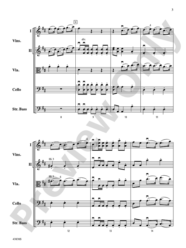 Royal Fireworks Overture – String Orchestra Conductor Score & Parts (Digital Download)
