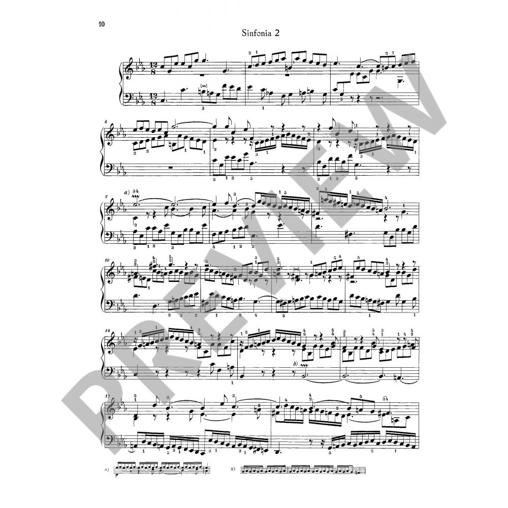 Bach - 3-Part Inventions - Piano Solo Schott ED01096