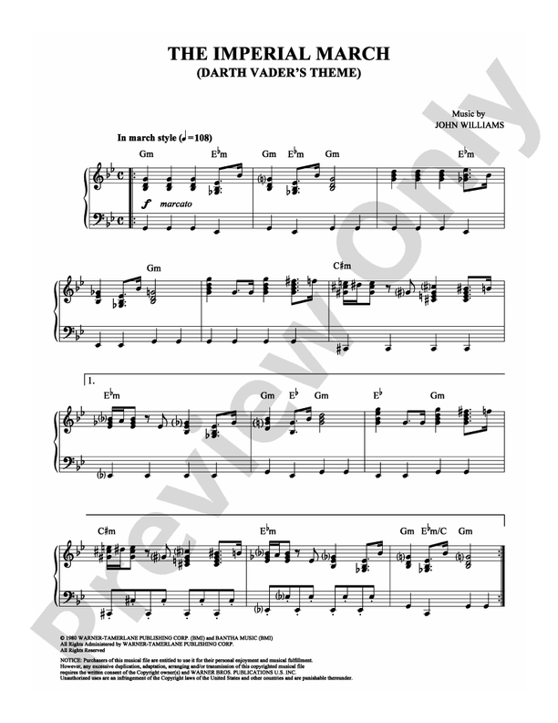The Imperial March (Darth Vader's Theme) - DSM-PS-0000499 - Piano (Digital Download)