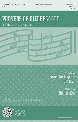 Prayers of Kierkegaard - Michael Cox - TTBB Walton Music Choral Score Octavo