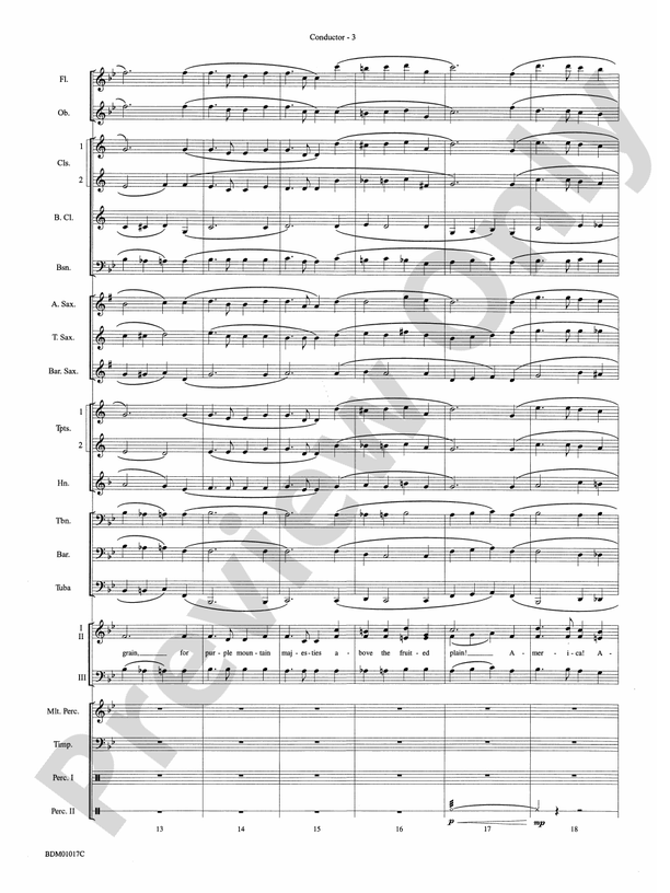 An American Celebration (for Band and Choir) - Concert Band Conductor Score & Parts (Digital Download)