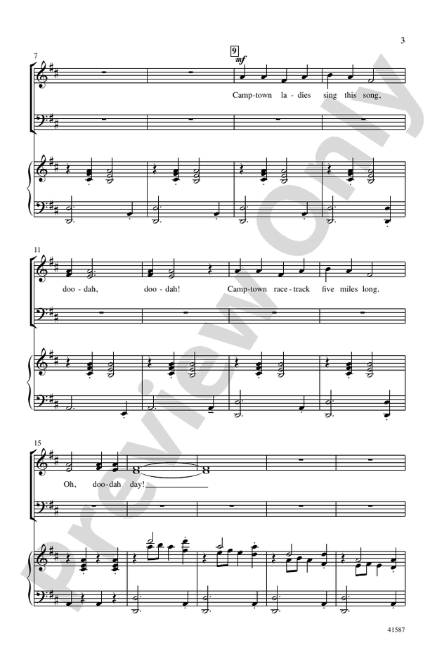 Camptown Races – SAB Choral Octavo (Digital Download)