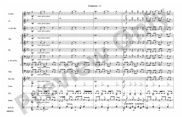 Fox Sports Themes – Marching Band Conductor Score & Parts (Digital Download)