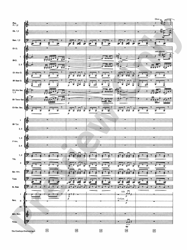 The Cowboys (Grade 4) - Concert Band Conductor Score & Parts (Digital Download)
