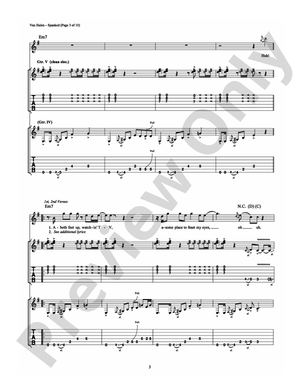 Spanked - Guitar TAB (Digital Download)