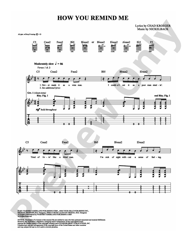 How You Remind Me - Guitar TAB (Digital Download)