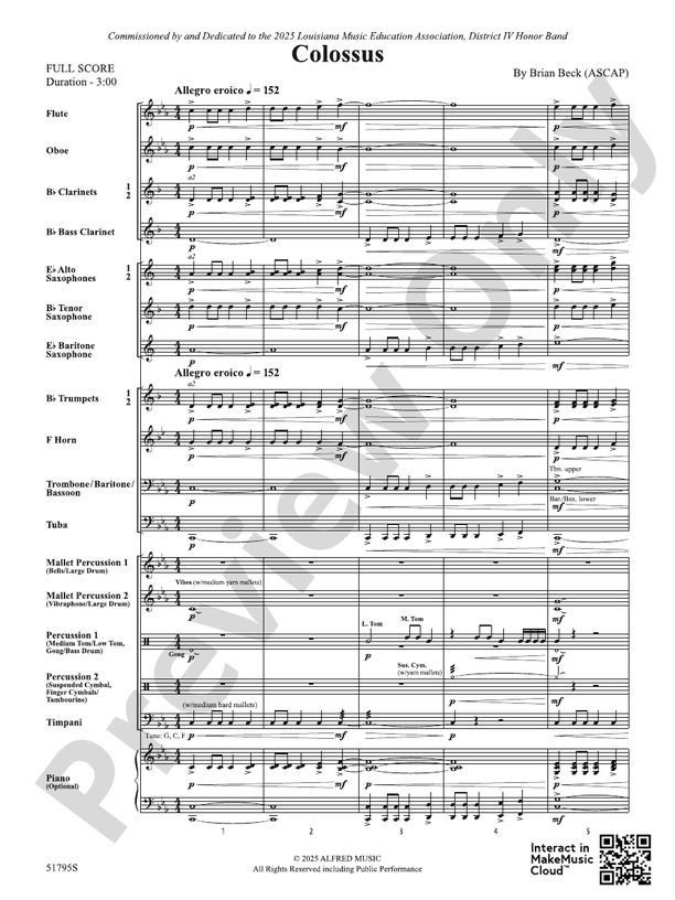 Colossus - Concert Band Conductor Score & Parts(Digital Download)