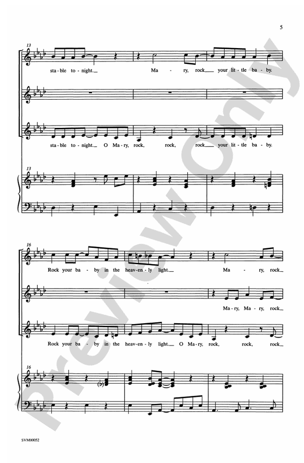 Mary, Mary – SSA Choral Octavo (Digital Download)