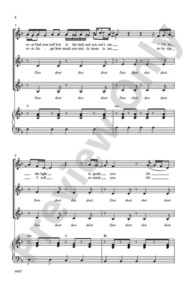 Count on Me – SSA Choral Octavo (Digital Download)