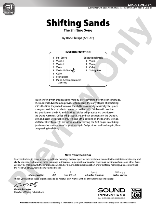 Shifting Sands - String Orchestra Conductor Score & Parts (Digital Download)