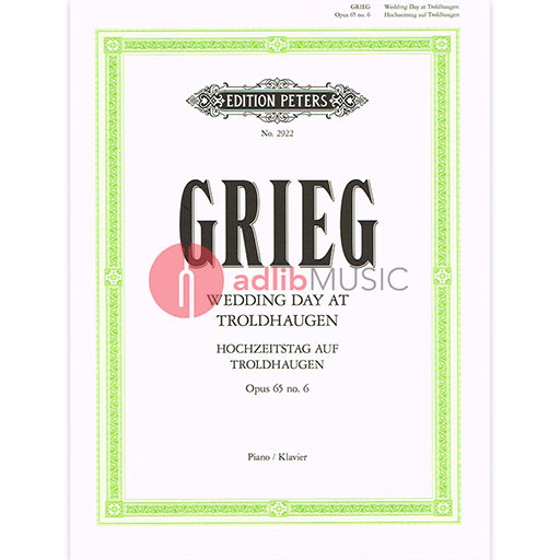 Grieg - Wedding Day at Troldhaugen Op65/6 - Piano Solo - Peters