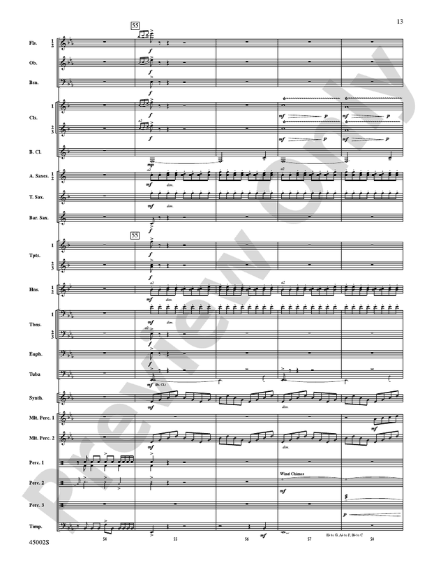 Winds of Change - Concert Band Conductor Score & Parts (Digital Download)