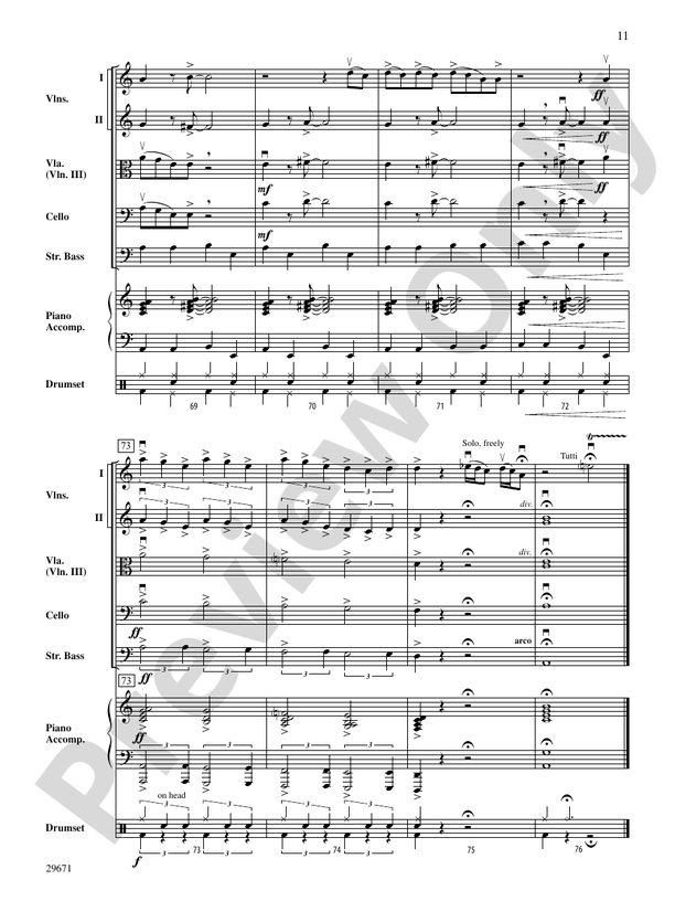 Moondance - String Orchestra Conductor Score & Parts (Digital Download)