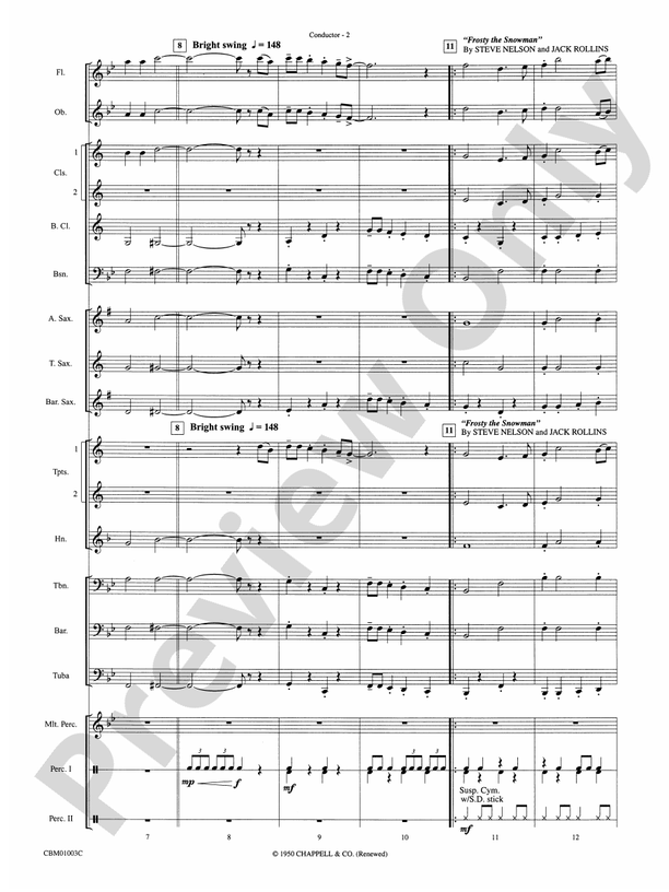 A Cartoon Christmas - Concert Band Conductor Score & Parts (Digital Download)