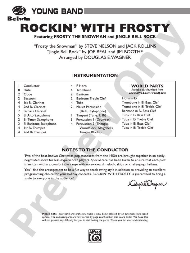 Rockin' with Frosty - Concert Band Conductor Score & Parts (Digital Download)