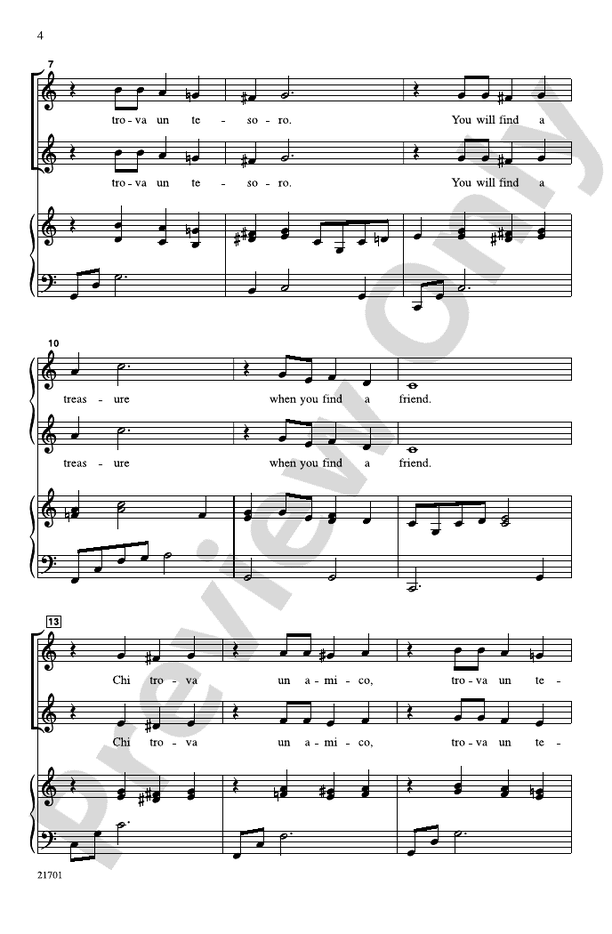 Due Piccole Canzoni (Two Little Songs) – 2-Part Choral Octavo (Digital Download)