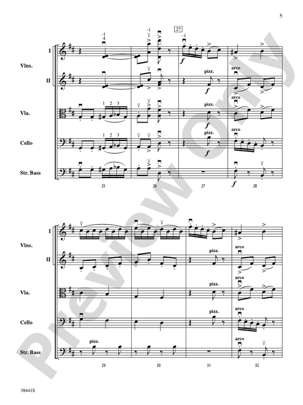 February: Carnival (from The Seasons) – String Orchestra Conductor Score & Parts (Digital Download)