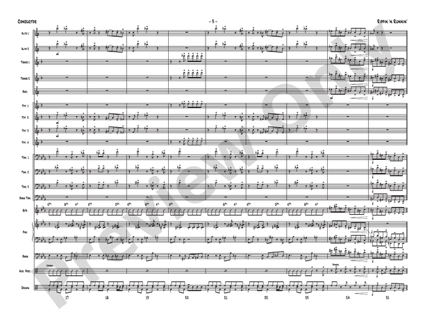 Rippin' 'n Runnin' - Jazz Ensemble Conductor Score & Parts(Digital Download)
