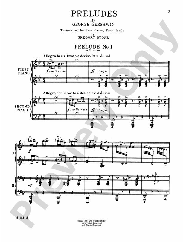 Preludes - 2 Pianos, 4 Hands (Digital Download)