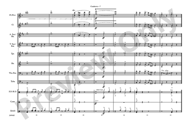 When the Saints Go Swingin' In – Marching Band Conductor Score & Parts (Digital Download)