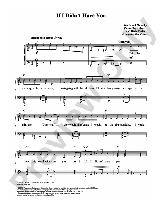 If I Didn't Have You - Arr. Dan Coates - Easy Piano (Digital Download)