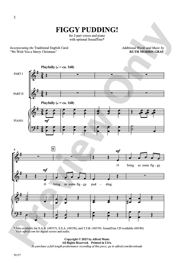Figgy Pudding! - 2 Part Treble Choral Octavo (Digital Download)