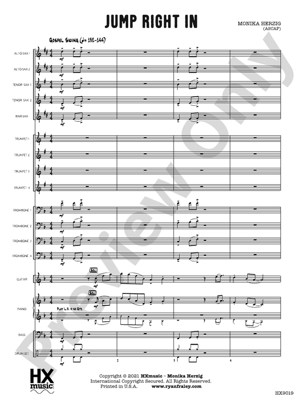 Jump Right In – Jazz Ensemble Conductor Score & Parts (Digital Download)