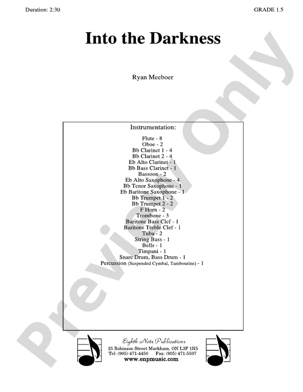 Into the Darkness - Concert Band Conductor Score & Parts (Digital Download)