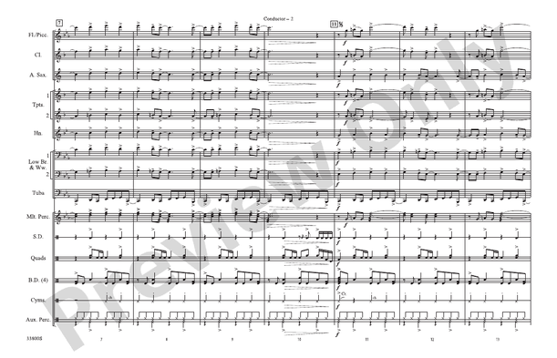 Roundabout – Marching Band Conductor Score & Parts (Digital Download)