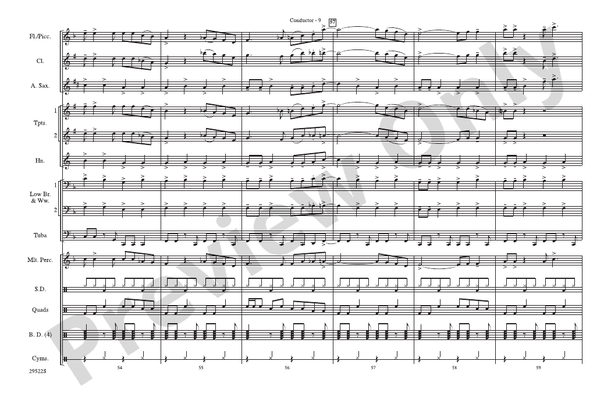 Honky Tonk Women (Arr. Ralph Ford) – Marching Band Conductor Score & Parts (Digital Download)