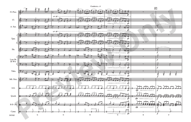 Burn It to the Ground – Marching Band Conductor Score & Parts (Digital Download)