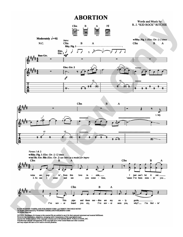 Abortion - Guitar TAB (Digital Download)