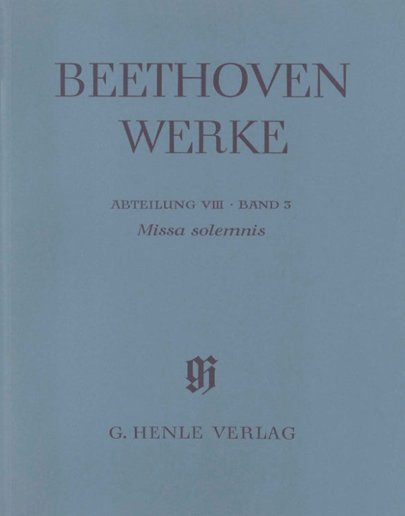 Missa solemnis in D major Op 123 Full Score