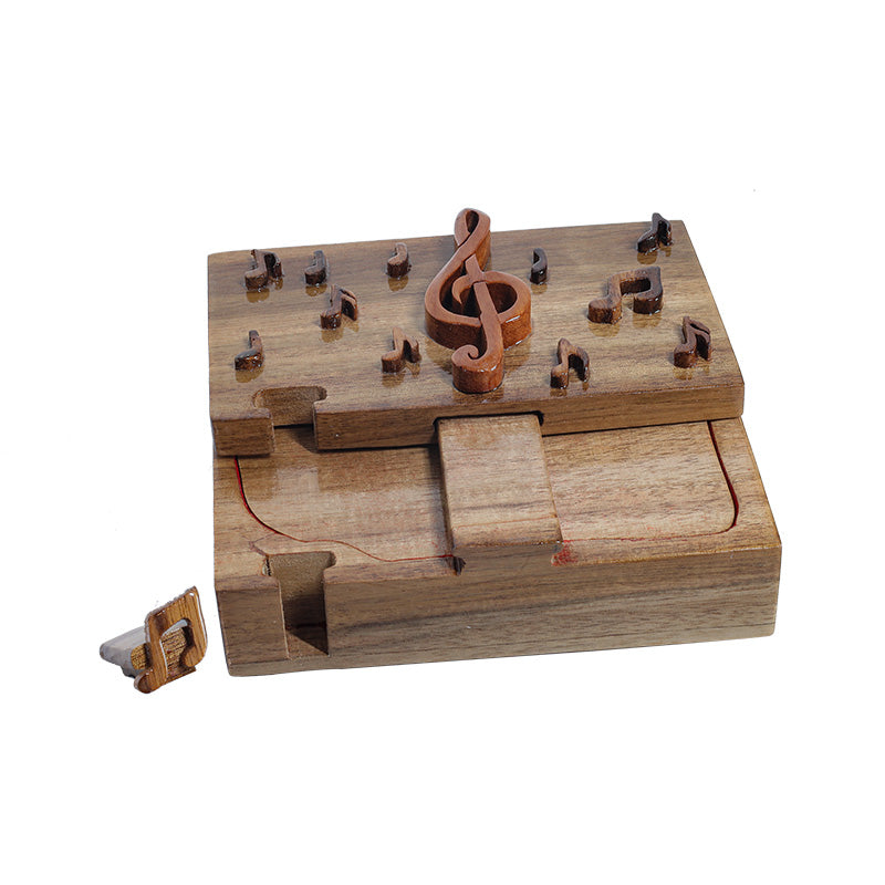 Secrets box with a treble clef & notes.