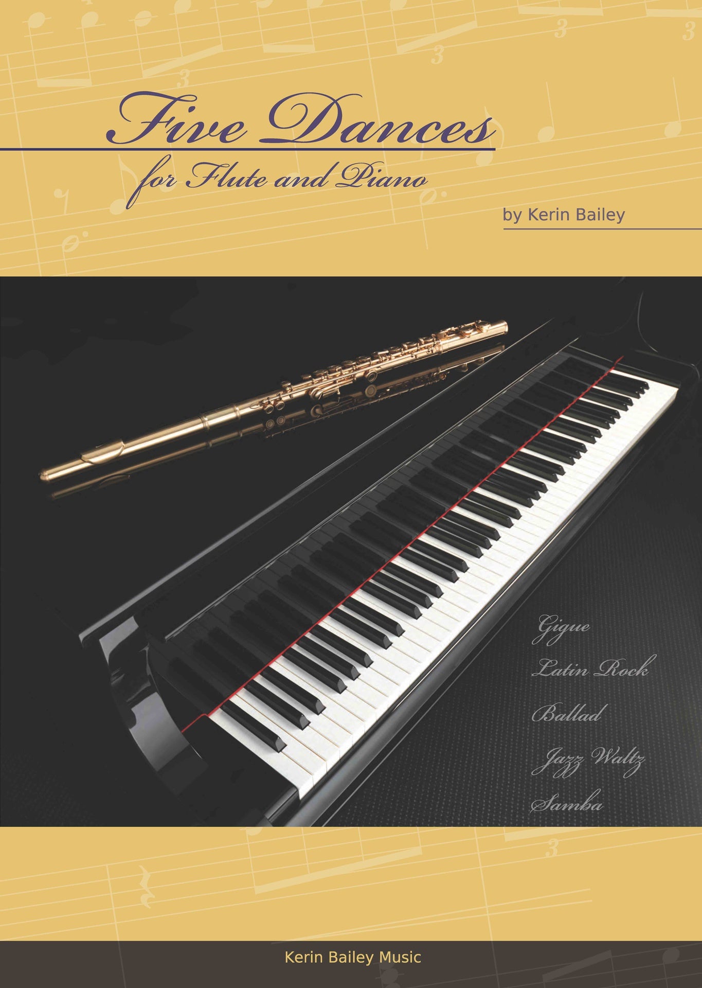 Bailey - 5 Dances - Flute/Piano Accompaniment/CD Kerin Bailey Music KB02061