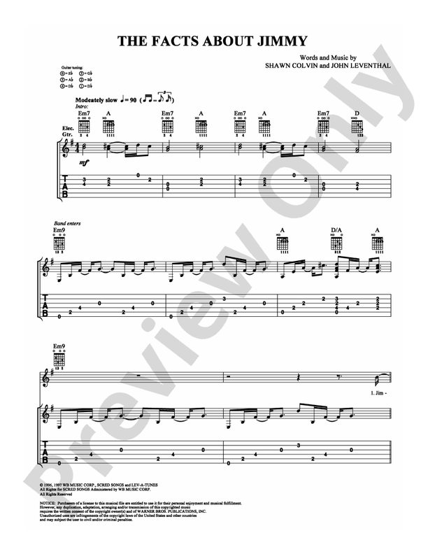 The Facts About Jimmy - Easy Guitar (Digital Download)