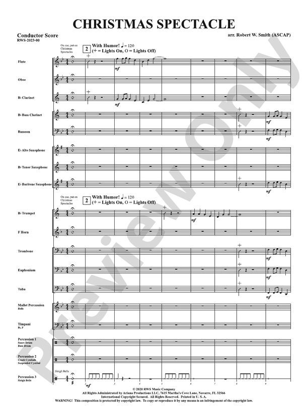 Christmas Spectacle - Concert Band Conductor Score & Parts (Digital Download)