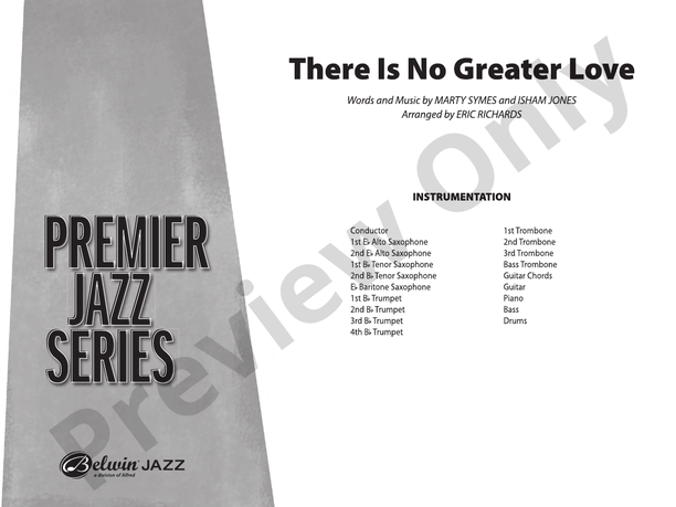 There Is No Greater Love - Jazz Ensemble Conductor Score & Parts (Digital Download)