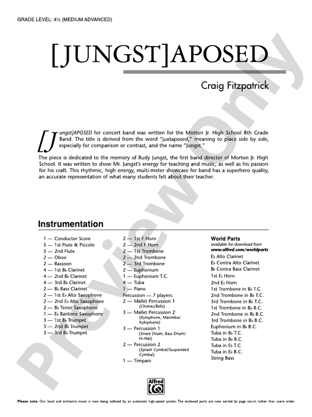 [Jungst]aposed - Concert Band Conductor Score & Parts (Digital Download)