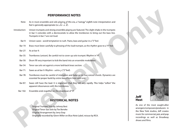 Pennsylvania 6-5000 - Jazz Ensemble Conductor Score & Parts (Digital Download)