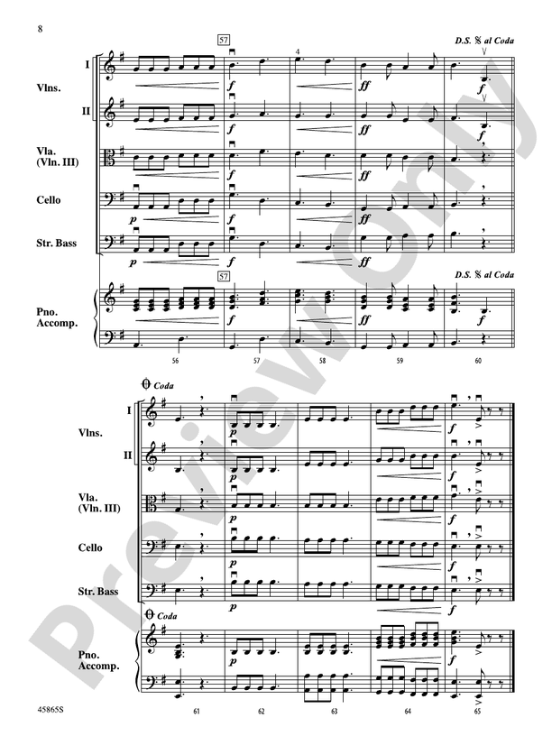 Pieces of Eight - String Orchestra Conductor Score & Parts (Digital Download)