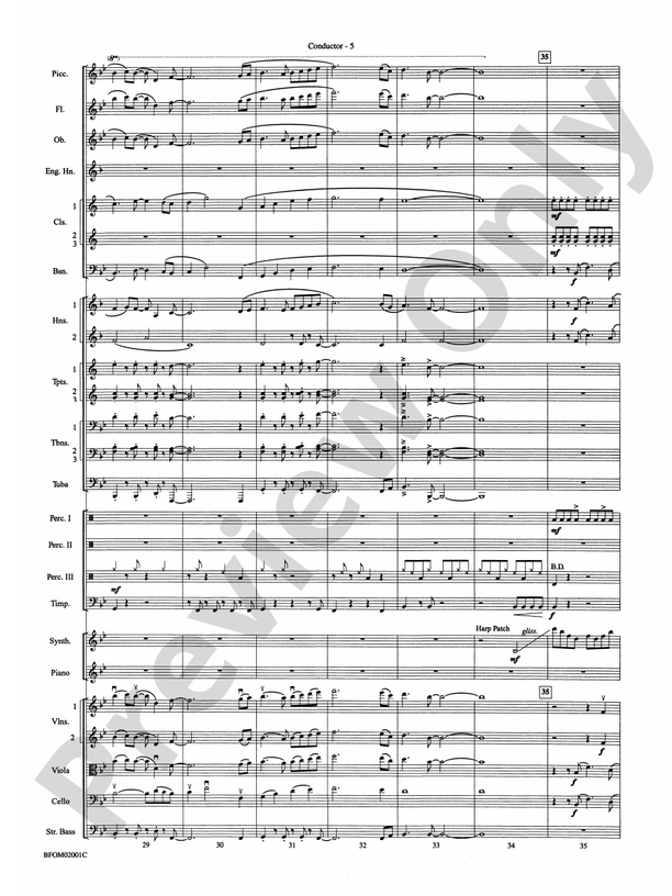 Flying – Full Orchestra Conductor Score & Parts (Digital Download)