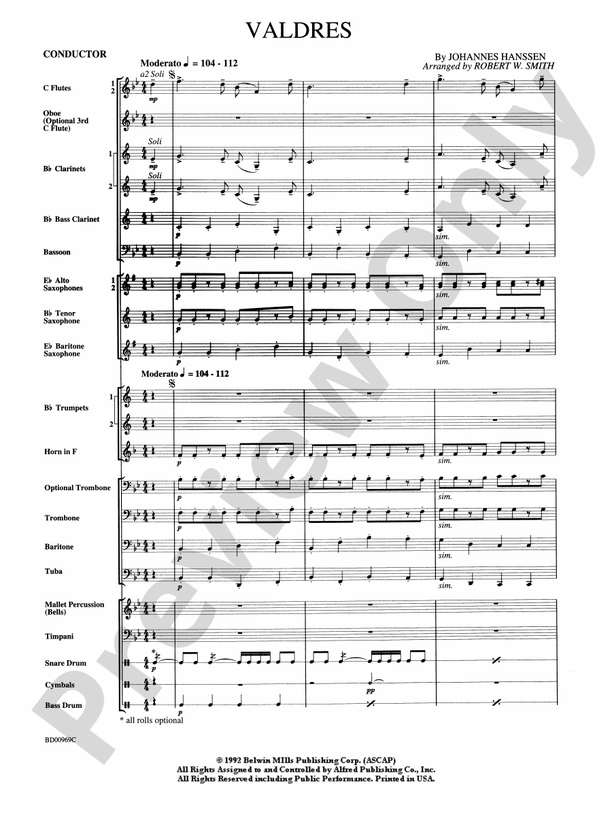 Valdres - Concert Band Conductor Score & Parts (Digital Download)