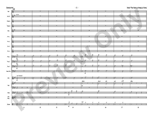 Hark! The Herald Angels Sing - Jazz Ensemble Conductor Score & Parts(Digital Download)