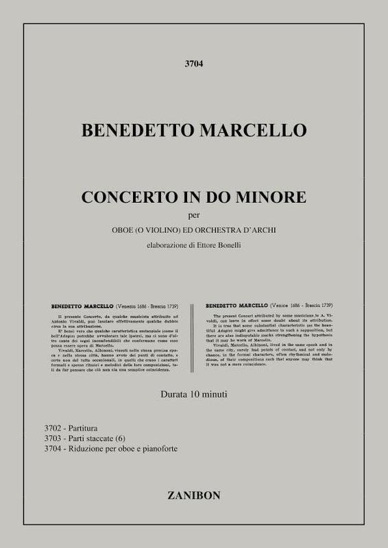 Concerto in C Minor - Oboe/Piano -  Zanibon - GZ00370400
