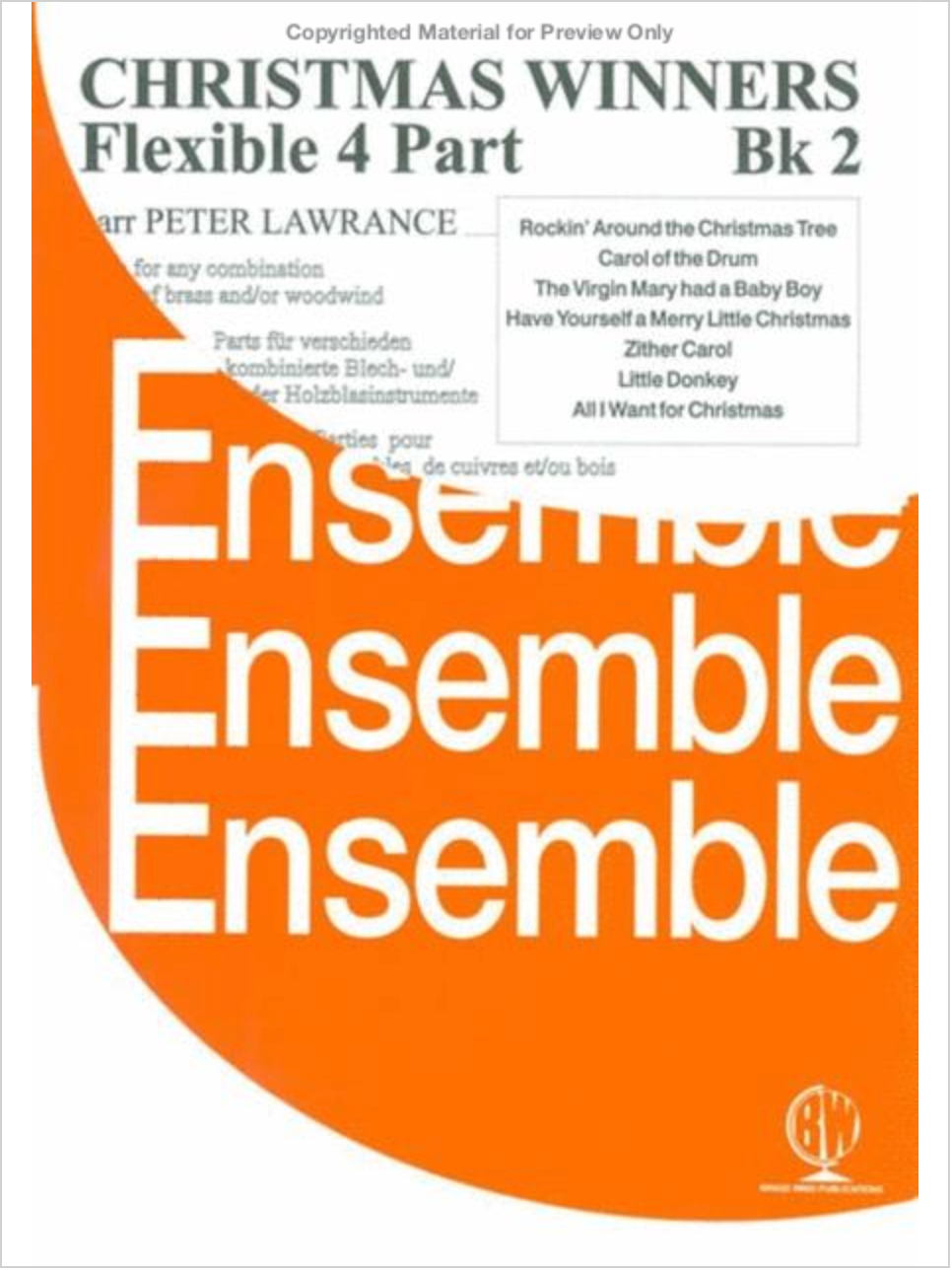 Christmas Winners Flexible 4 Part Bk 2 Score/Parts - Peter Lawrance - Brass Wind Publicati -