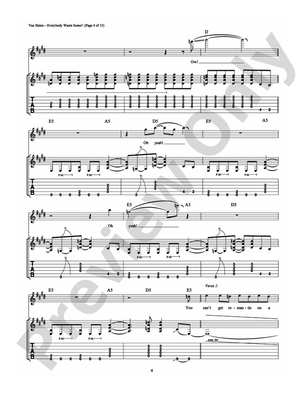 Everybody Wants Some!! - Guitar TAB (Digital Download)