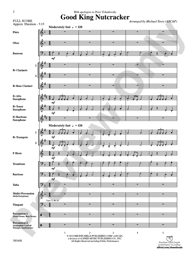 Good King Nutcracker - Concert Band Conductor Score & Parts (Digital Download)