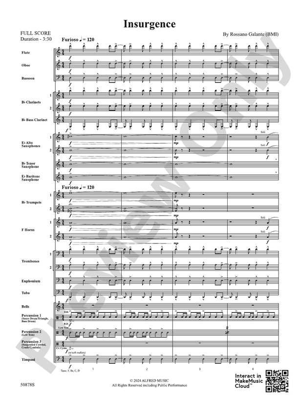 Insurgence - Concert Band Conductor Score & Parts (Digital Download)